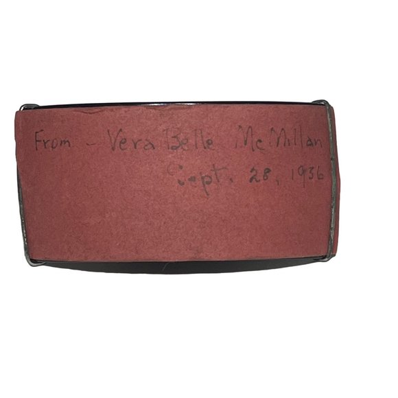 Vintage 1930's Houze Marked Thew Black Glass Elephant Blotter Rocker - Picture 6 of 6